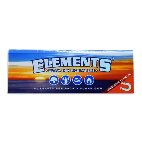 Image for Thin Rice Rolling Papers /w Magnet Enclosure, cannabis all products by Elements