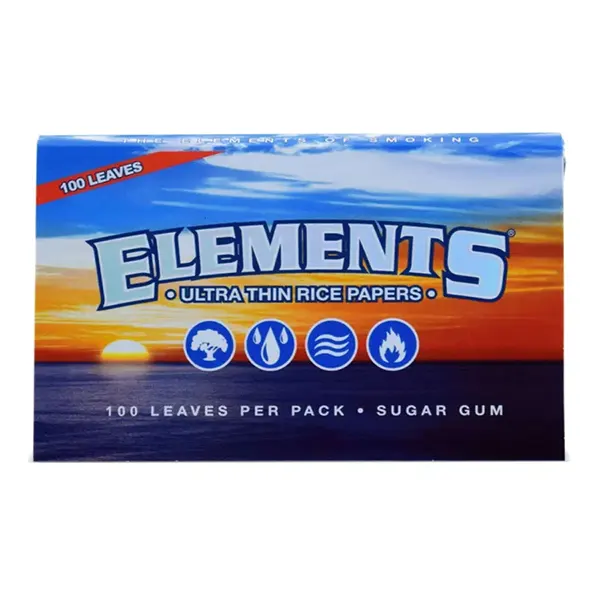 Image for Thin Rice Rolling Papers, cannabis papers, trays, cones by Elements