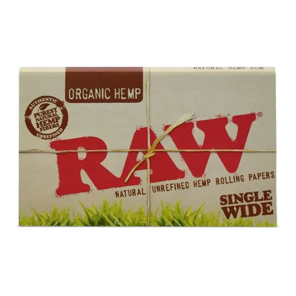 Organic Hemp Single Wide Double Window (Papers, Trays, Cones) by Raw