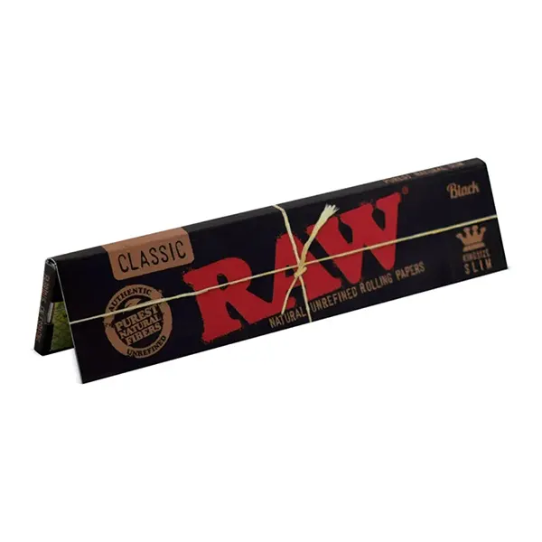 Black Hemp King Size Rolling Papers (Papers, Trays, Cones) by Raw