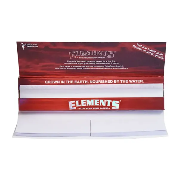 Image for Slow Burning Rolling Papers with Tips, cannabis papers, trays, cones by Elements