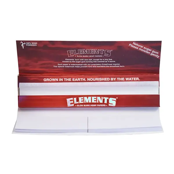 Image for Slow Burning Rolling Papers with Tips, cannabis all products by Elements