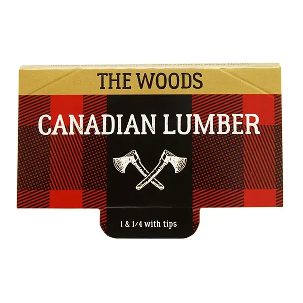 Image for Woods Unbleached Pure Wood Rolling Papers with Tips 1.25, cannabis rolling papers, cones by Canadian Lumber