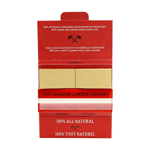 Image for Greens Unbleached Hemp Rolling Papers with Tips 1.25, cannabis rolling papers, cones by Canadian Lumber