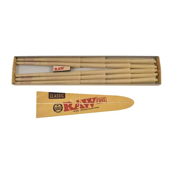 Natural Hemp Pre-Rolled Cones Lean Size (Papers, Trays, Cones, Filters) by Raw
