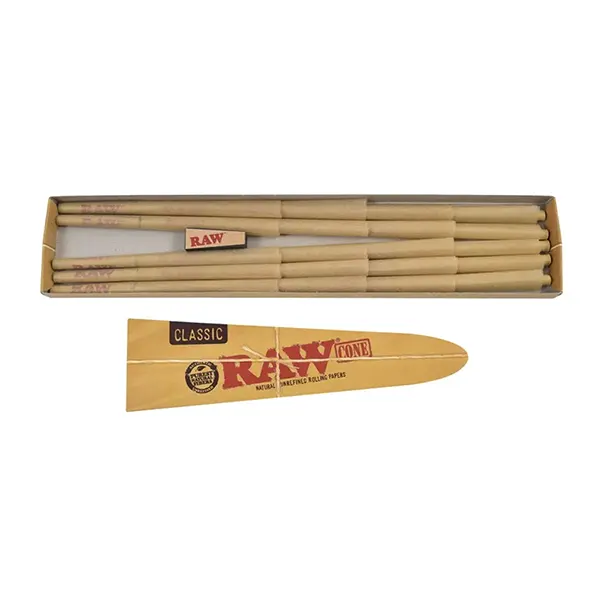 Natural Hemp Pre-Rolled Cones Lean Size (Papers, Trays, Cones) by Raw