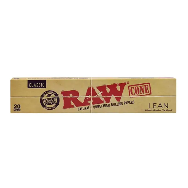 Image for Natural Hemp Pre-Rolled Cones Lean Size, cannabis papers, trays, cones by Raw