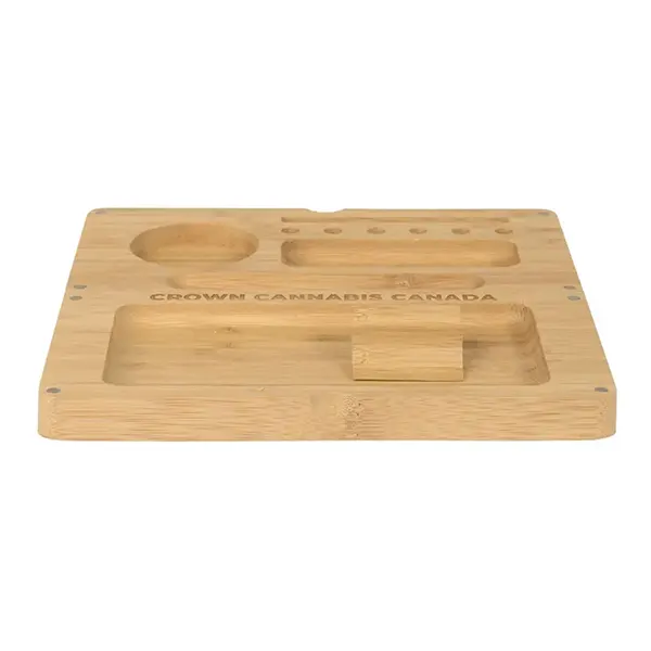 Bamboo Rolling Tray (Rolling Papers, Cones) by Crown Cannabis Canada