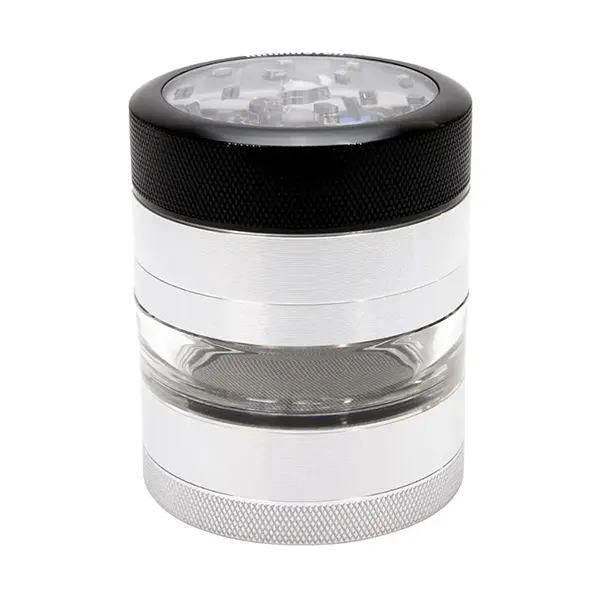 Product image for Clear Top & Jar Body Grinder 4-pc /w Screen, Cannabis Accessories by Kannastor