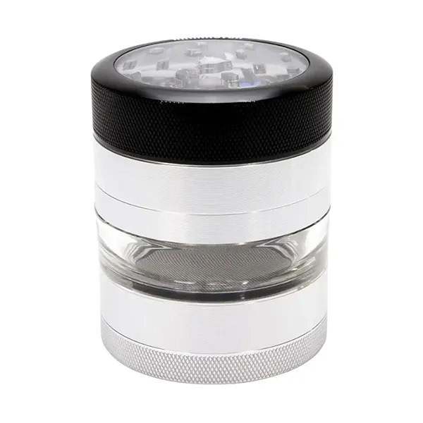 Clear Top & Jar Body Grinder 4-pc /w Screen (Grinders, Shredders) by Kannastor