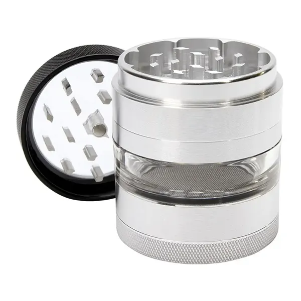 Clear Top & Jar Body Grinder 4-pc /w Screen (Grinders, Shredders) by Kannastor