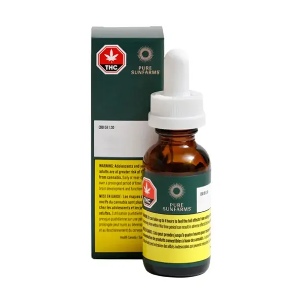 Image for Pure Sun CBD Oil 1:30, cannabis bottled oils by Pure Sunfarms