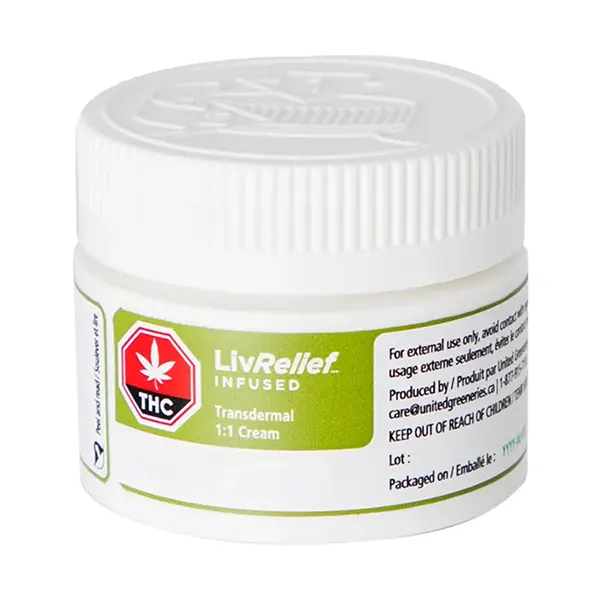 Image for Transdermal 1:1 Cream, cannabis topicals, creams by LivRelief