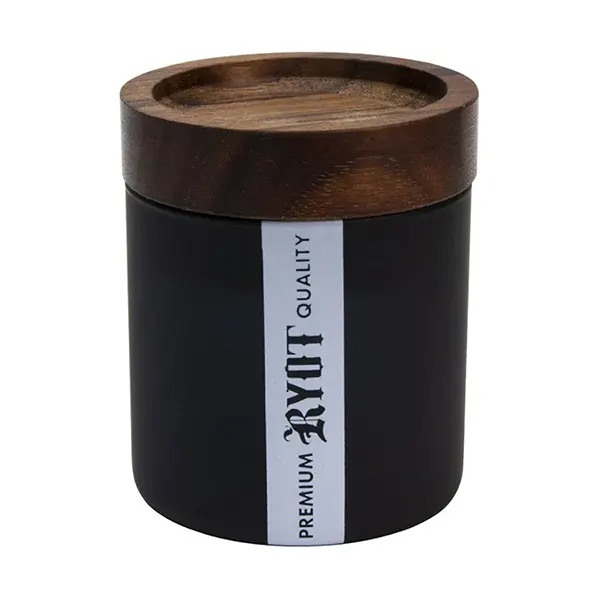 Image for Glass Jar with Wooden Tray Lid, cannabis all products by RYOT