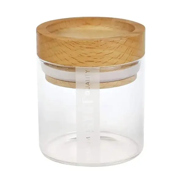 Glass Jar with Wooden Tray Lid (Cleaning, Storage) by RYOT