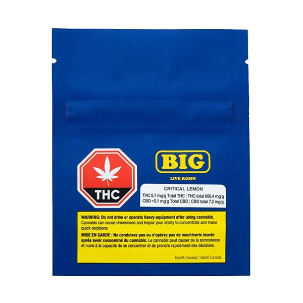 Image for Critical Lemon Rosin, cannabis all products by BIG