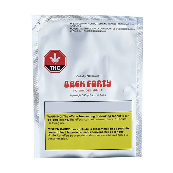 Image for Forbidden Fruit 510 Thread Cartridge, cannabis 510 cartridges by Back Forty