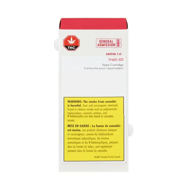 Image for Tropic GSC Sativa 1:0 510 Thread Cartridge, cannabis 510 cartridges by General Admission
