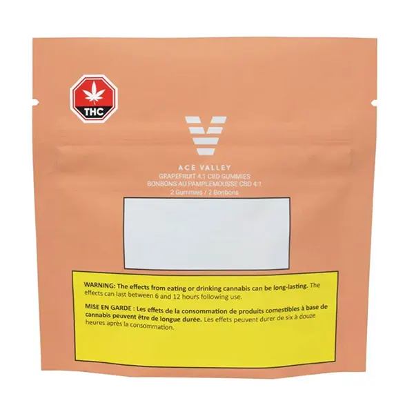 Image for Grapefruit 4:1 CBD Soft Chews, cannabis all products by Ace Valley