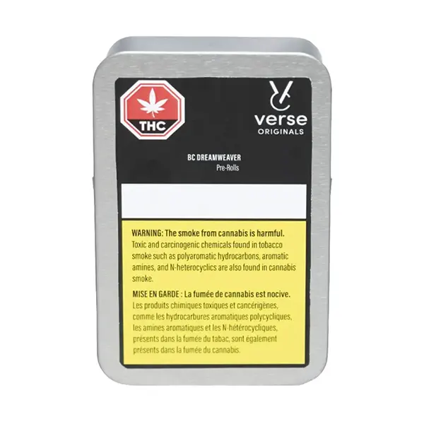 Image for BC Dreamweaver Pre-Roll, cannabis  by Verse Originals