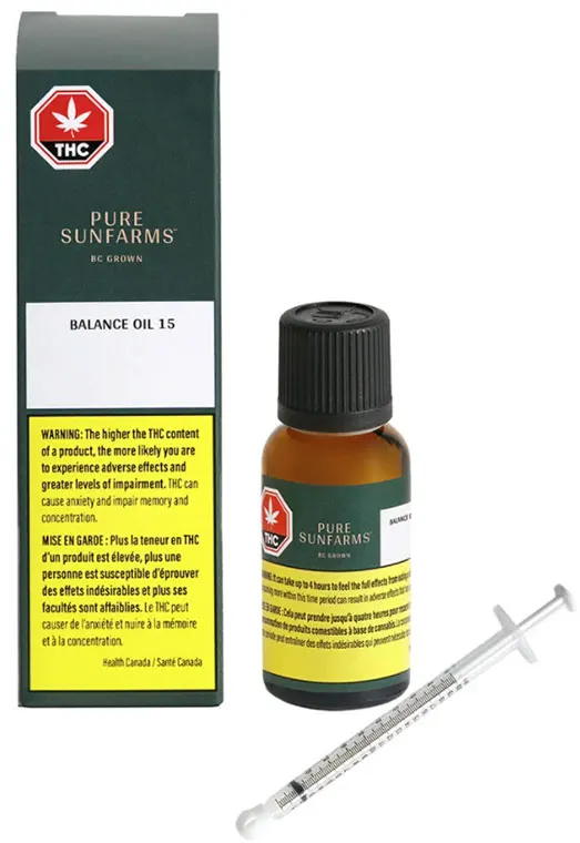 Image for Balance Oil 15, cannabis bottled oils by Pure Sunfarms