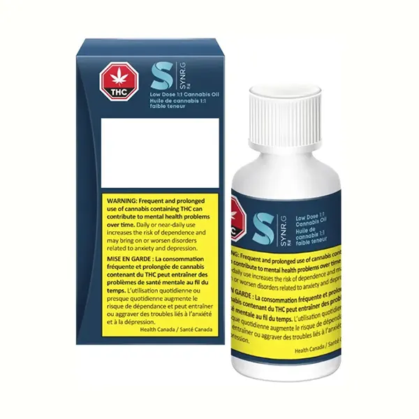 Image for Low Dose 1:1 Oil, cannabis bottled oils by SYNR.G