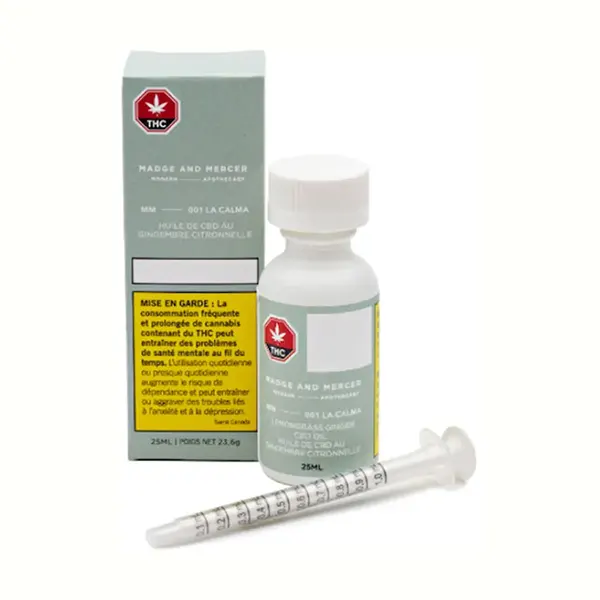 Image for MM_001 La Calma Lemongrass Ginger CBD Oil, cannabis all products by Madge and Mercer