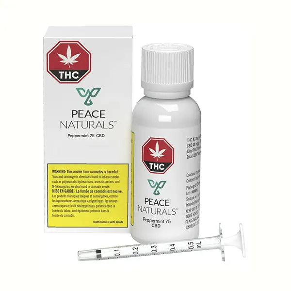 Image for Peppermint 75 CBD Oil, cannabis all extracts by Peace Naturals