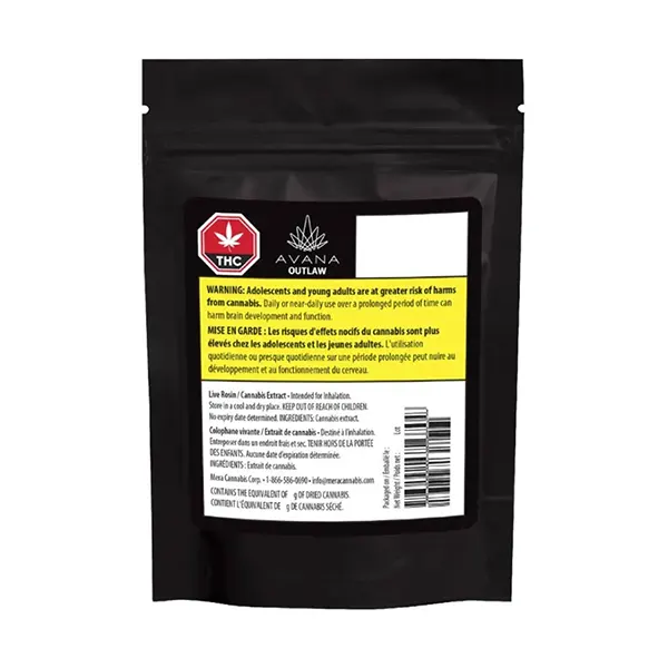 Image for Outlaw Live Rosin, cannabis all products by Avana