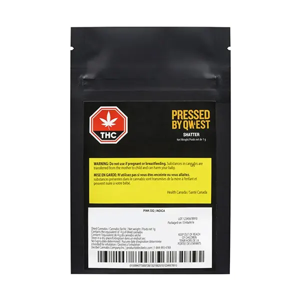Pink OG Shatter (Shatter, Wax) by Pressed by Qwest