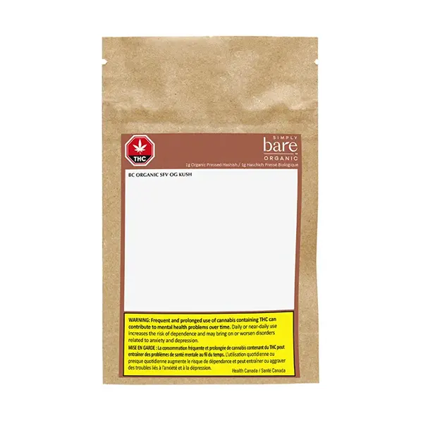 Image for BC Organic SFV OG Kush Hash, cannabis all categories by Simply Bare