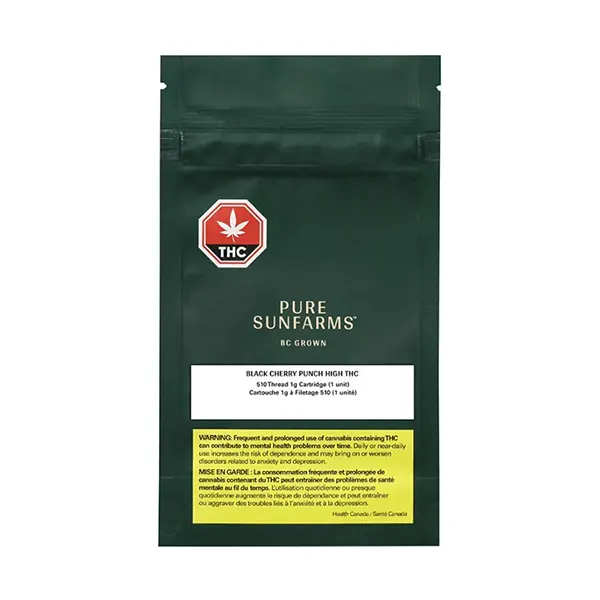 Image for Black Cherry Punch High THC 510 Thread Cartridge, cannabis  by Pure Sunfarms