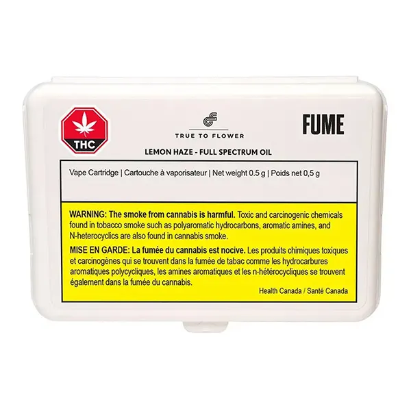 Image for Lemon Haze Full Spectrum 510 Thread Cartridge, cannabis 510 cartridges by Fume True To Flower