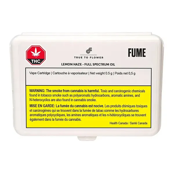 Image for Lemon Haze Full Spectrum 510 Thread Cartridge, cannabis all products by Fume True To Flower