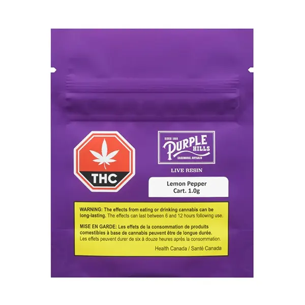 Image for Lemon Pepper Live Resin 510 Thread Cartridge, cannabis all categories by Purple Hills