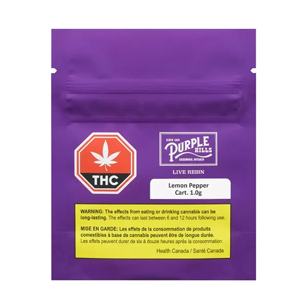 Image for Lemon Pepper Live Resin 510 Thread Cartridge, cannabis 510 cartridges by Purple Hills