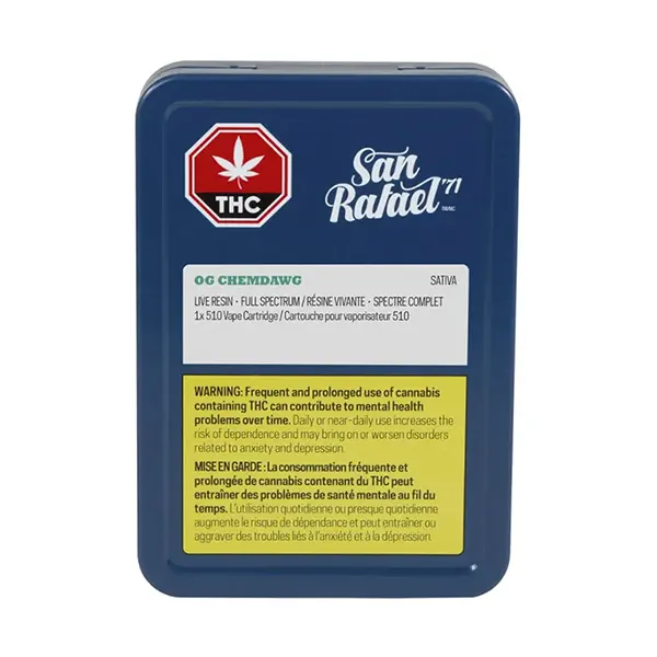 Image for OG Chemdawg Live Resin 510 Thread Cartridge, cannabis 510 cartridges by San Rafael '71