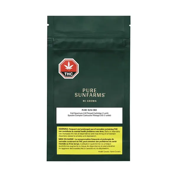 Image for Pure Sun CBD Full Spectrum 510 Thread Cartridge, cannabis 510 cartridges by Pure Sunfarms