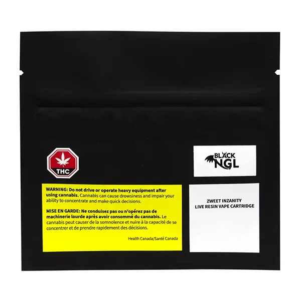 Image for Zweet Inzanity Live Resin 510 Thread Cartridge, cannabis all products by Black NGL