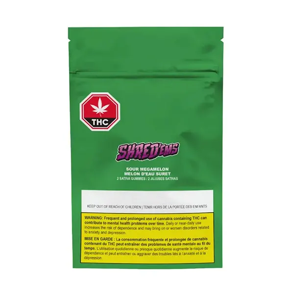 Image for Sour Megamelon Soft Chews, cannabis soft chews, candy by Shred