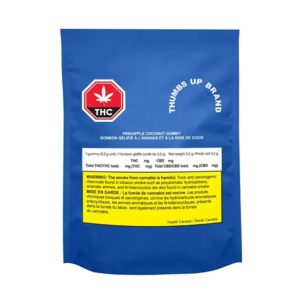 Image for THC Pineapple Coconut Soft Chew, cannabis all products by Thumbs Up