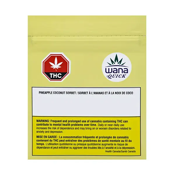 Image for Wana Quick Pineapple Coconut Indica Soft Chews, cannabis all edibles by Wana Brands