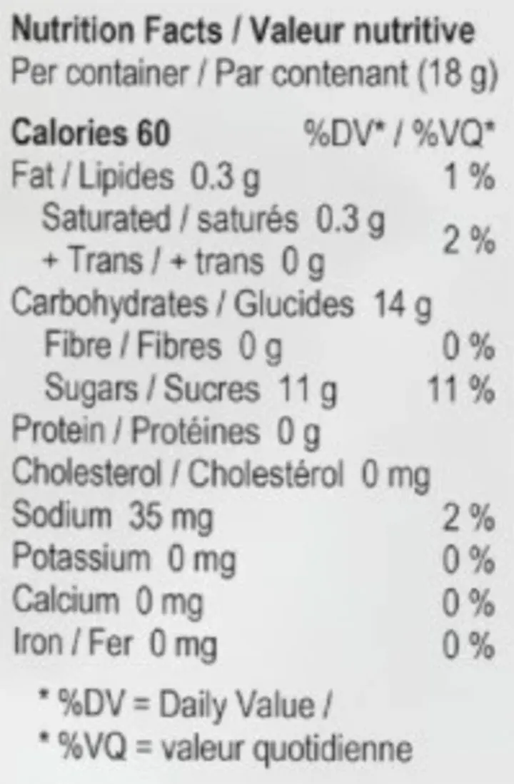 Wild Berry Blaze Soft Chews (Soft Chews, Candy) Nutrition Table