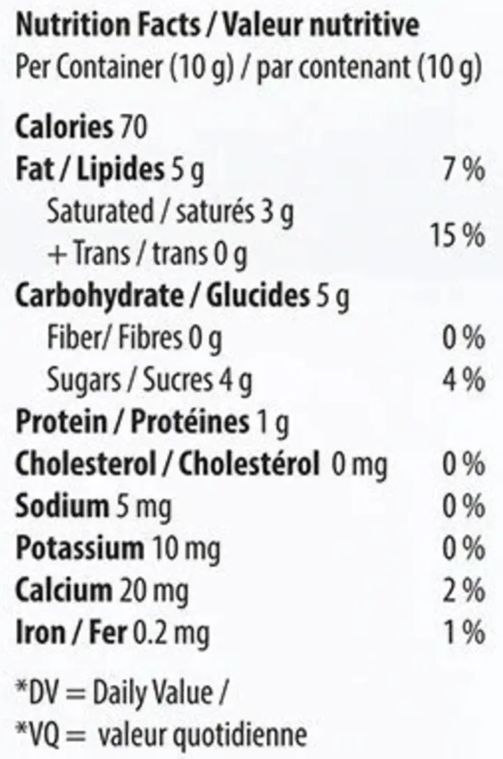 Balanced Orange Milk Chocolate 1:1 (Chocolates) Nutrition Table