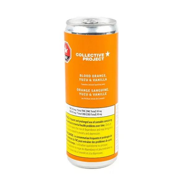 Product image for Blood Orange Yuzu & Vanilla Sparkling Juice, Cannabis Edibles by Collective Project