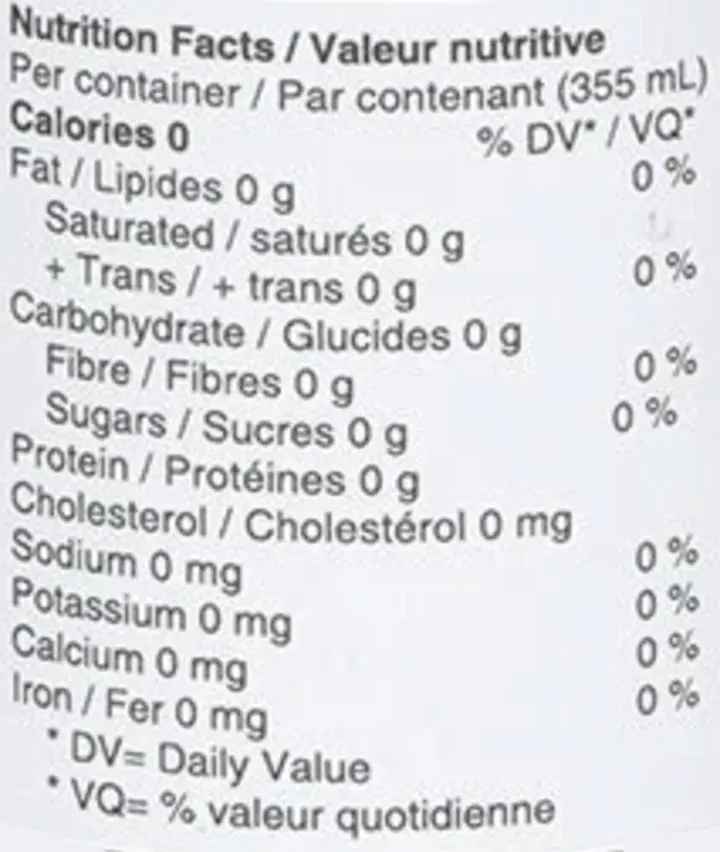 Nutrition Information for Strawberry CBD Seltzer Water (Sparkling Water) by Everie