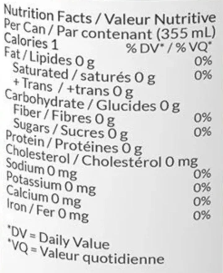 Strawberry Kiwi (Beverages) Nutrition Table