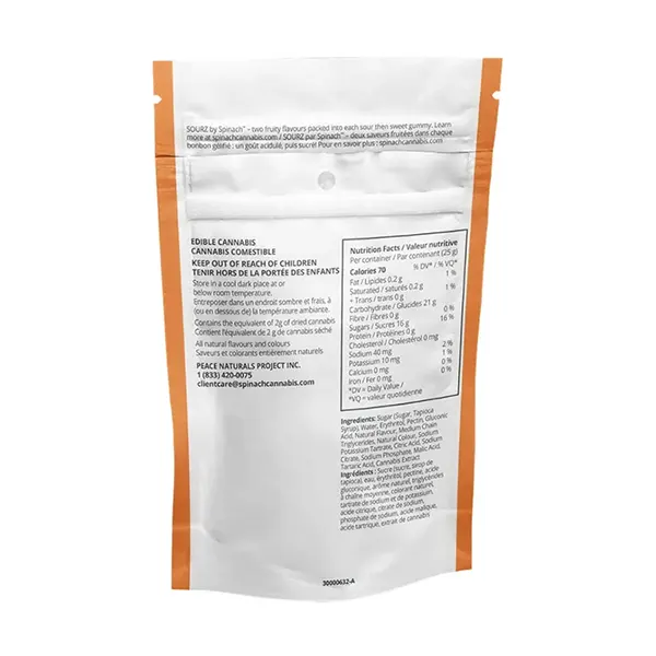 SOURZ by Spinach - Peach Orange 1:1 (Gummies) by SOURZ by Spinach