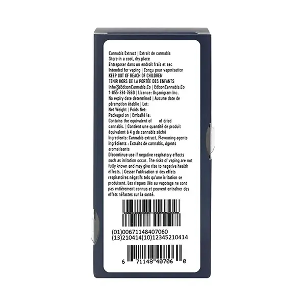 Image for Blue Velvet 510 Thread Cartridge, cannabis all products by Edison