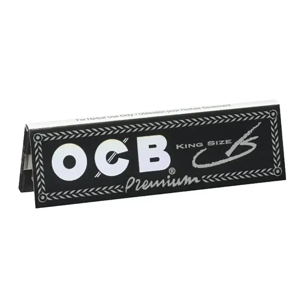 Image for Premium Black Rolling Papers King Size, cannabis rolling papers, cones by OCB